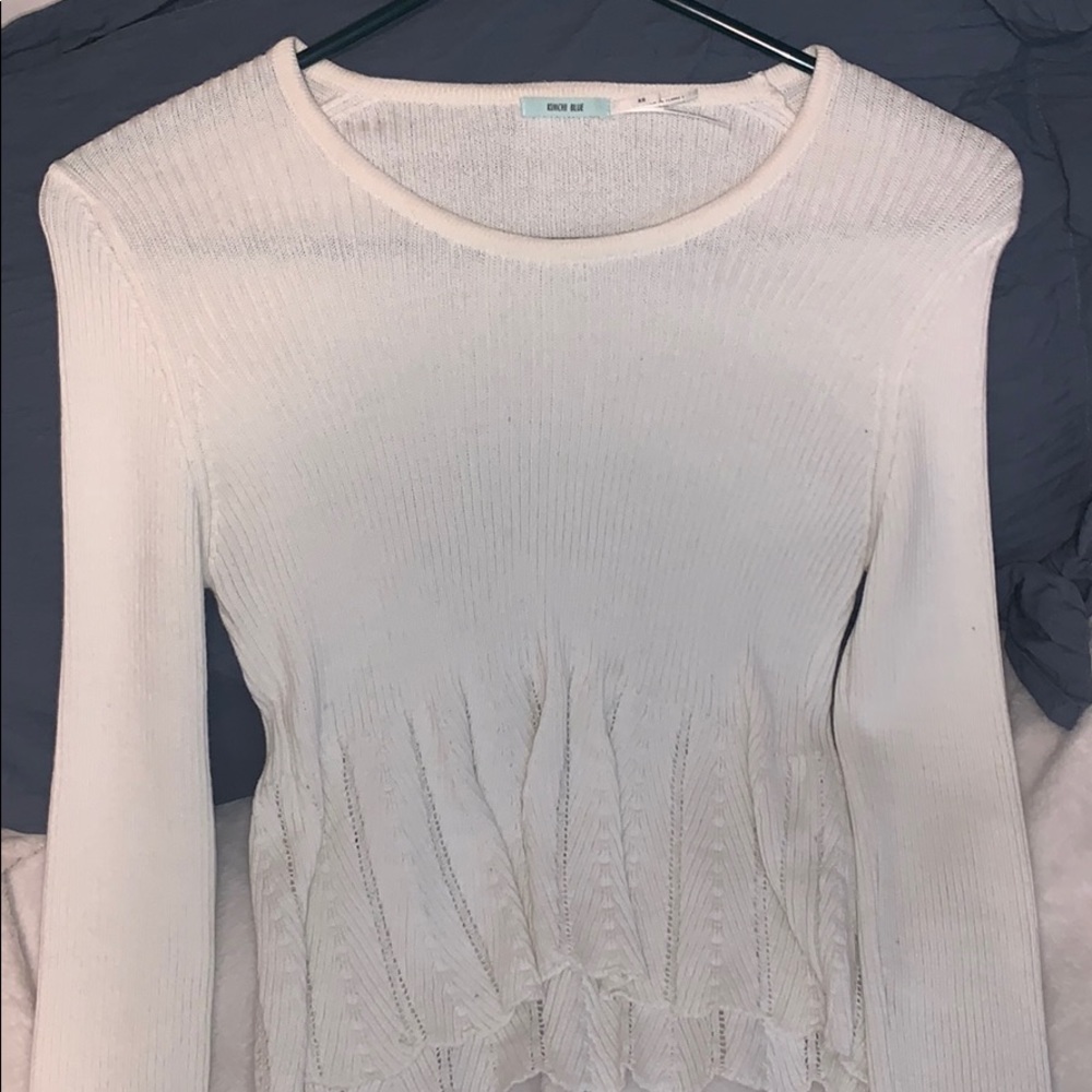 cropped long sleeve shirt